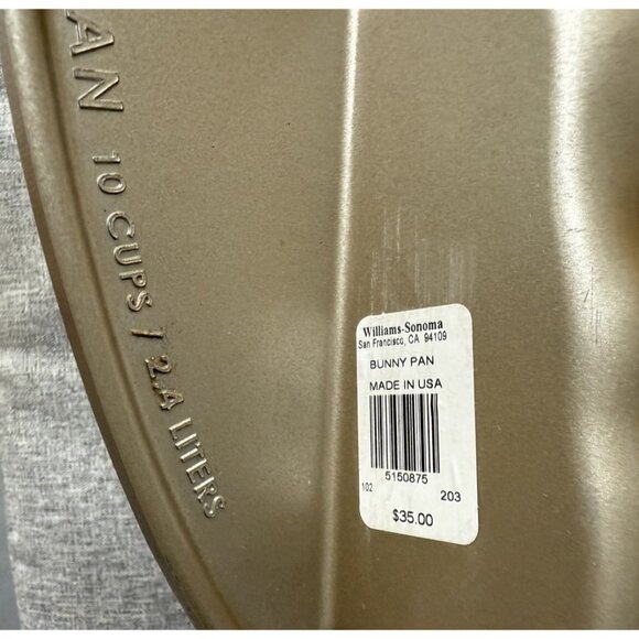 Williams Sonoma Nordic Ware Easter Bunny 3D Cake Pan Rabbit W/ Basket - Picture 4 of 6